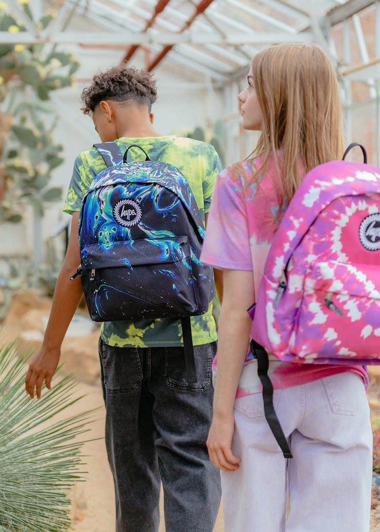 HYPE BLUE & GREEN OUT OF SPACE MARBLE BACKPACK