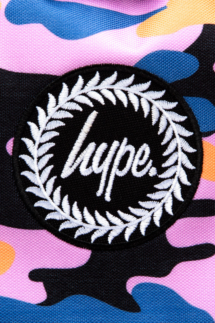 HYPE PURPLE & ORANGE CAMO BACKPACK