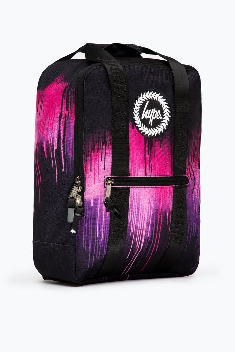 HYPE PURPLE & PINK DRIP BOXY BACKPACK