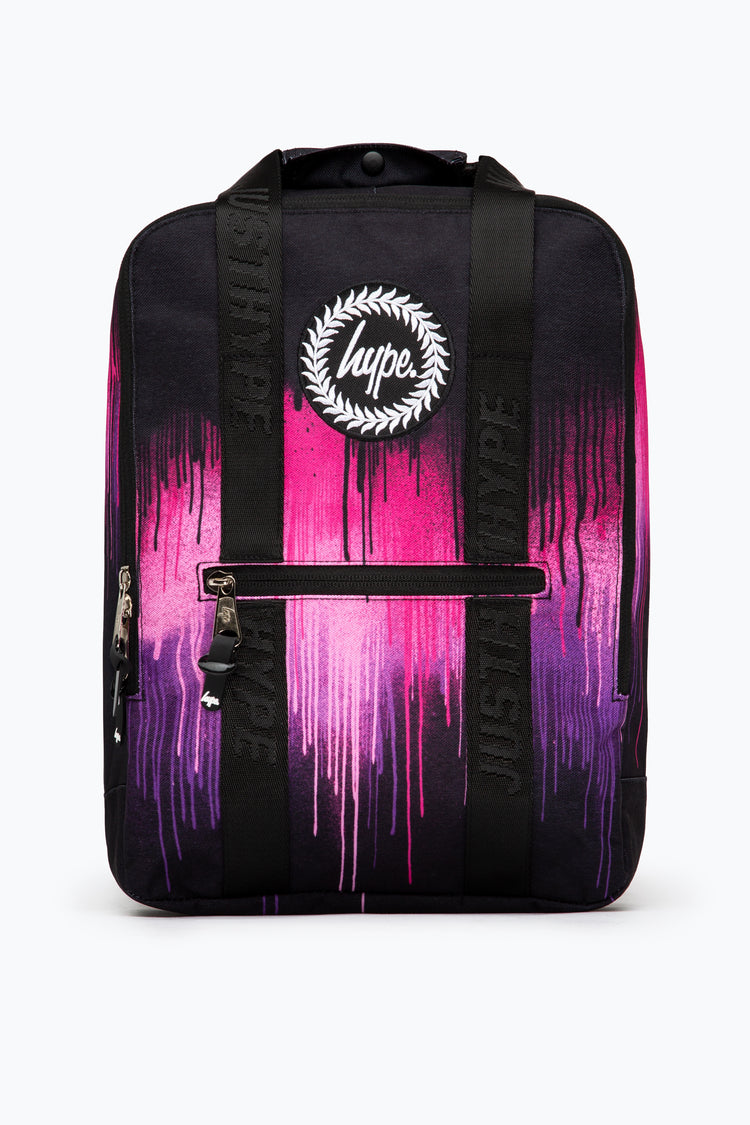 HYPE PURPLE & PINK DRIP BOXY BACKPACK