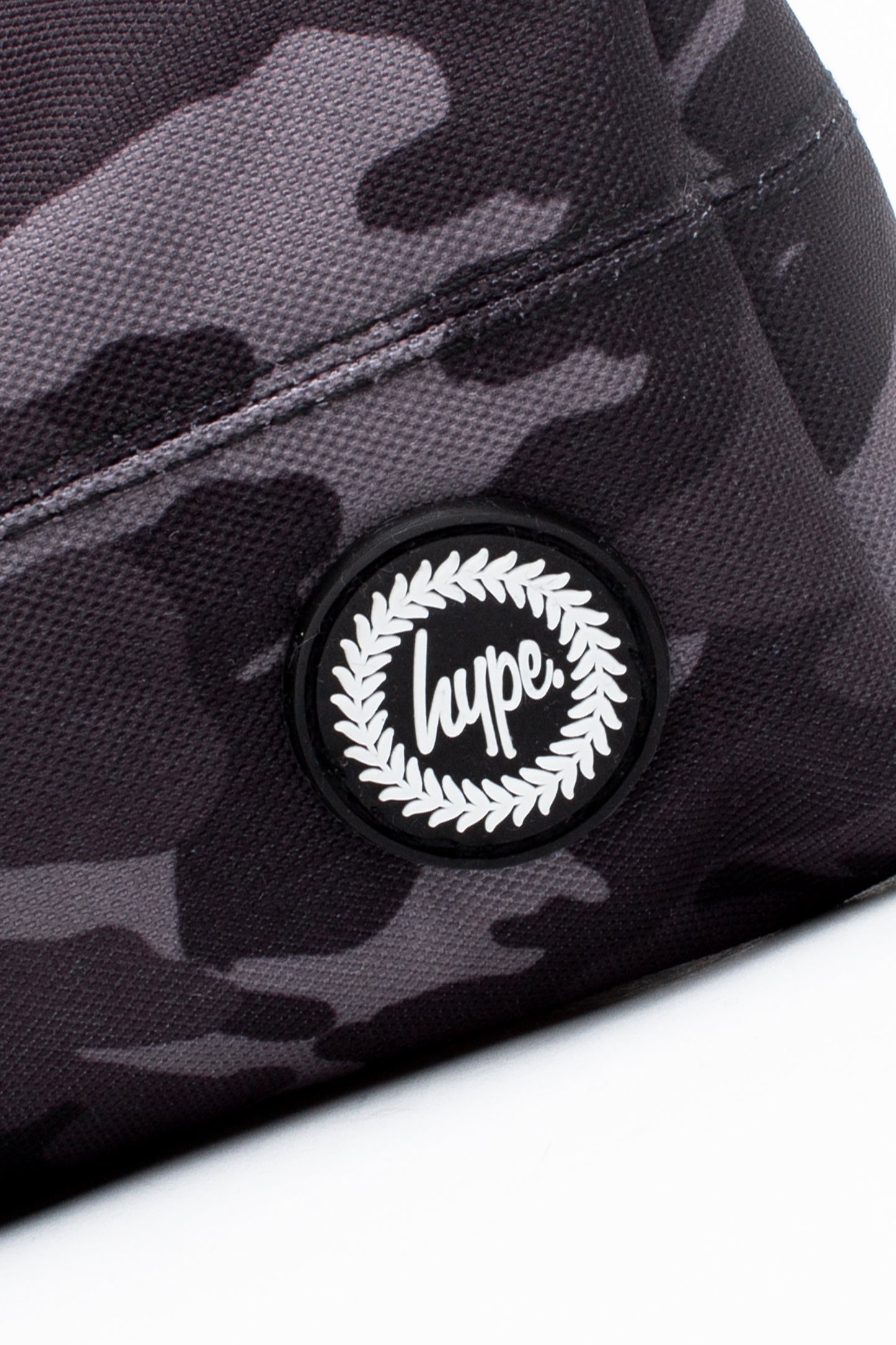 Hype Mono Camo Grey and Black Pencil Case Branding