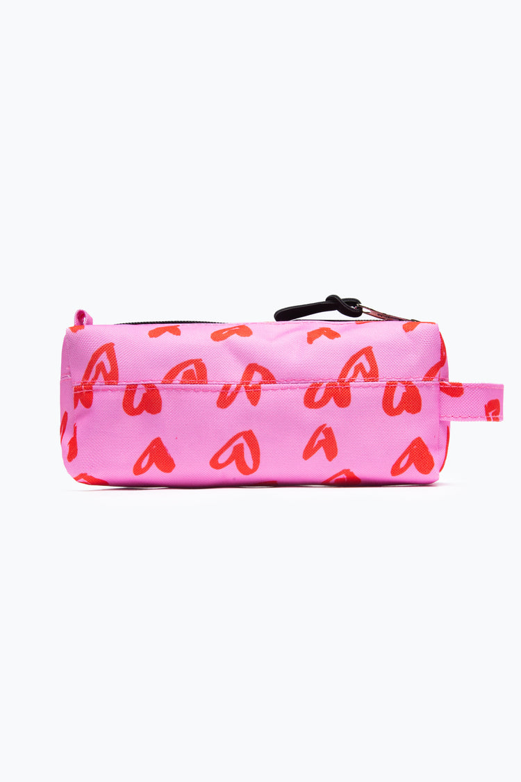 HYPE PINK & RED HEARTS PENCIL CASE