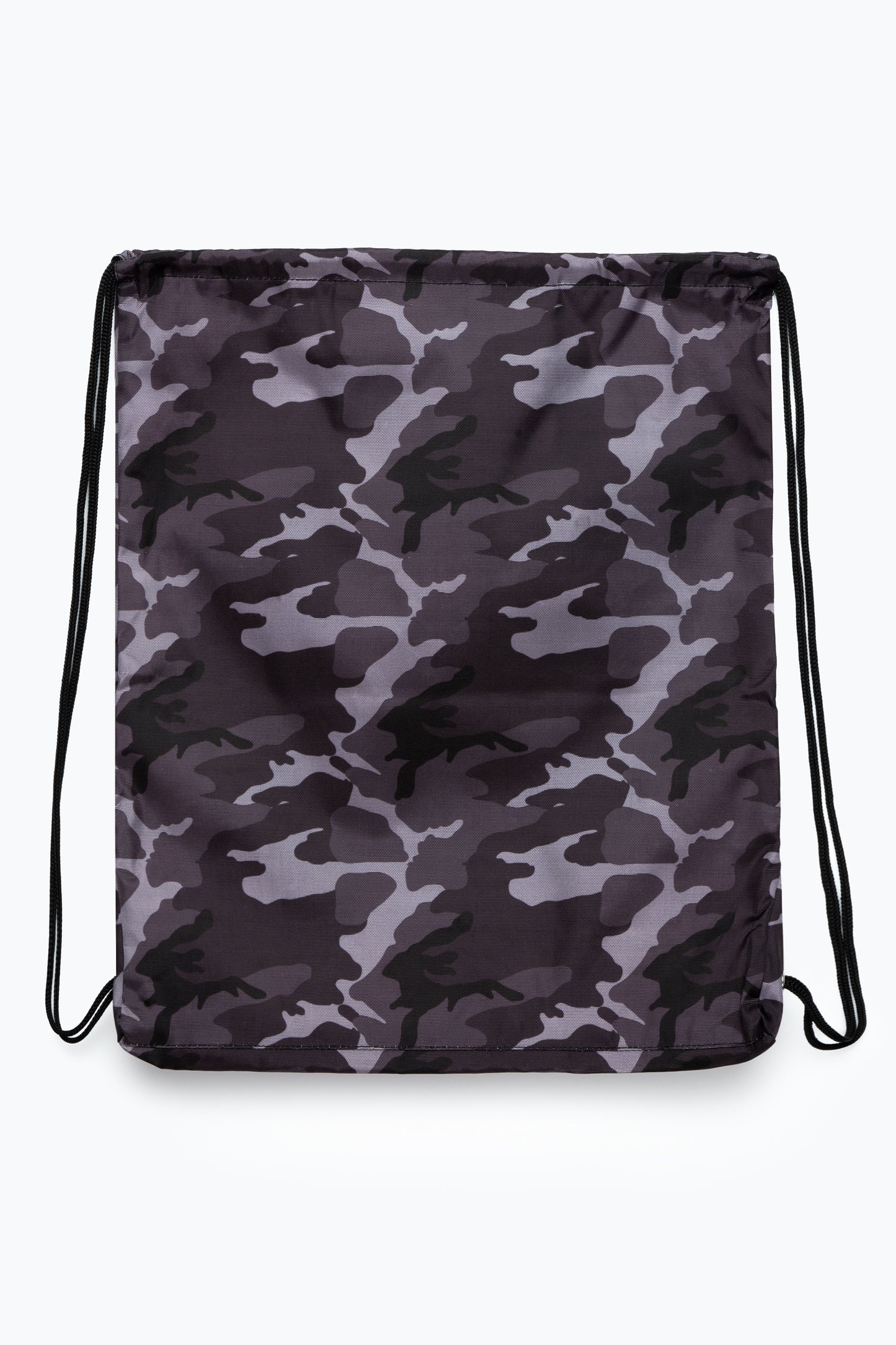 Hype Black & Grey Mono Camo Drawstring Bag