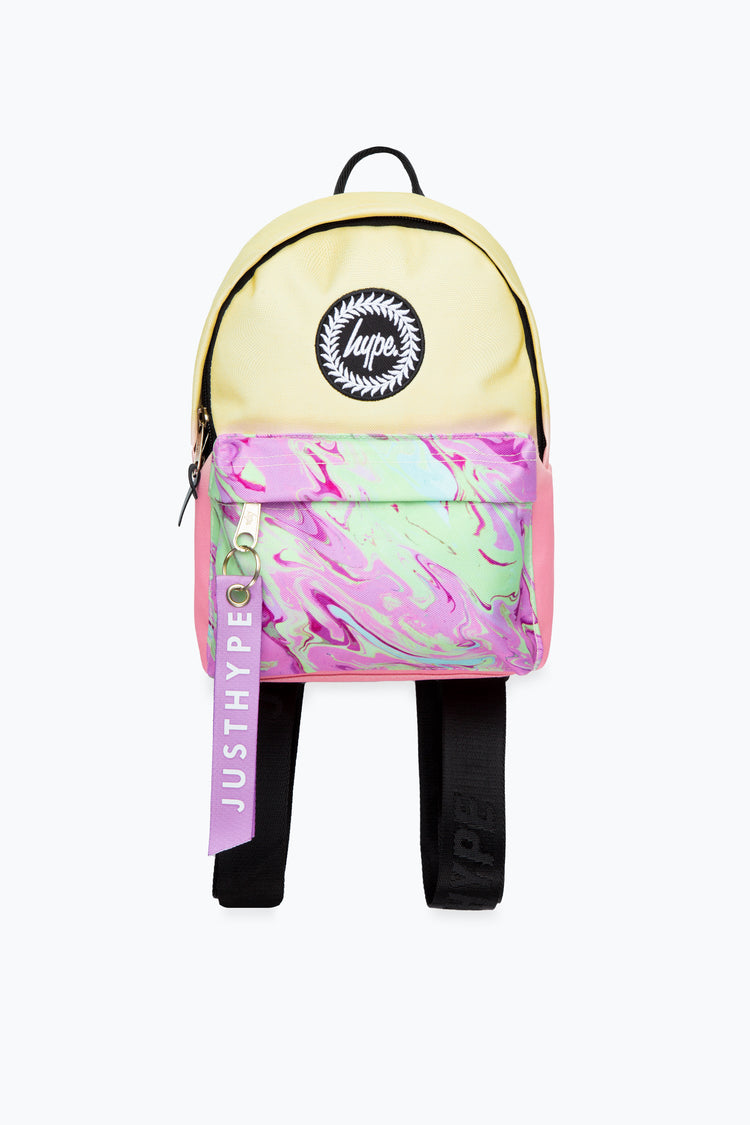 HYPE CREAM & PINK GRADIENT MARBLE MINI BACKPACK