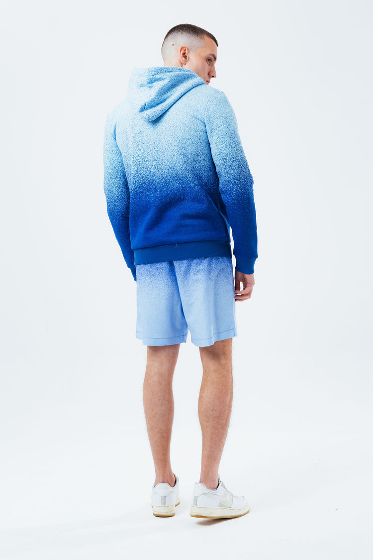 HYPE BLUE SPECKLE FADE MEN'S PULLOVER HOODIE
