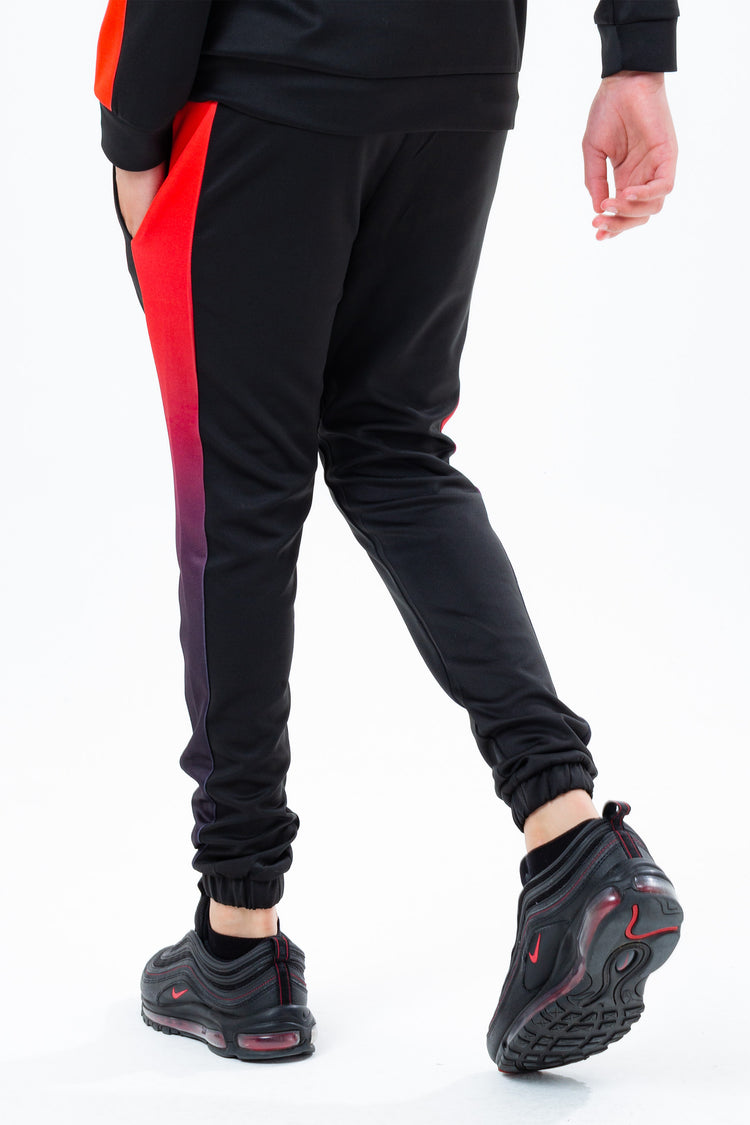 HYPE BLACK & RED FADE BOYS JOGGERS