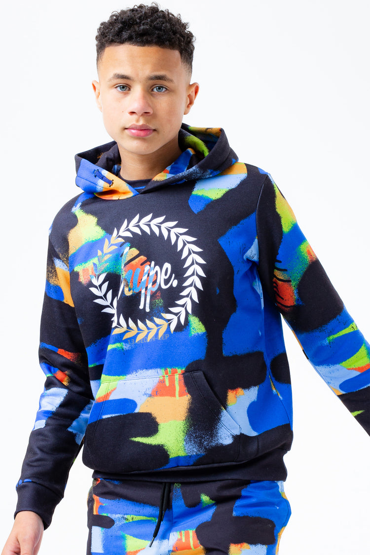 HYPE COLOUR PAINT BOYS PULLOVER HOODIE