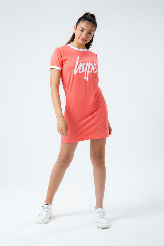 HYPE CORAL GIRLS T-SHIRT DRESS