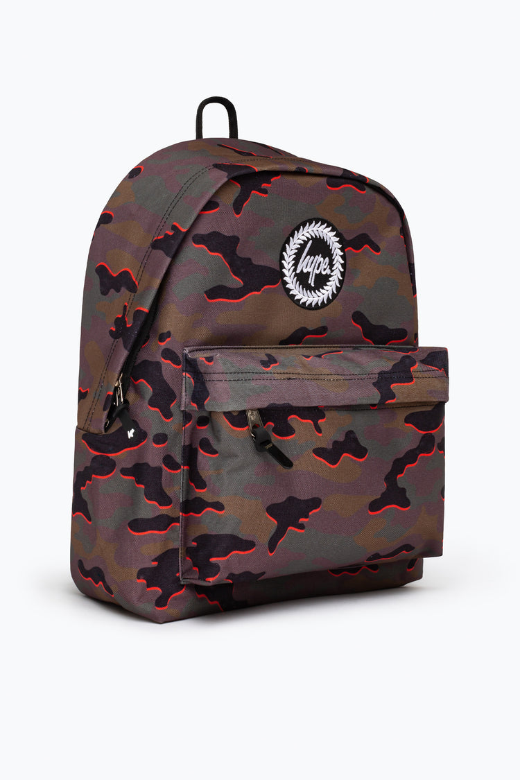 HYPE KHAKI ORANGE POP CAMO BACKPACK