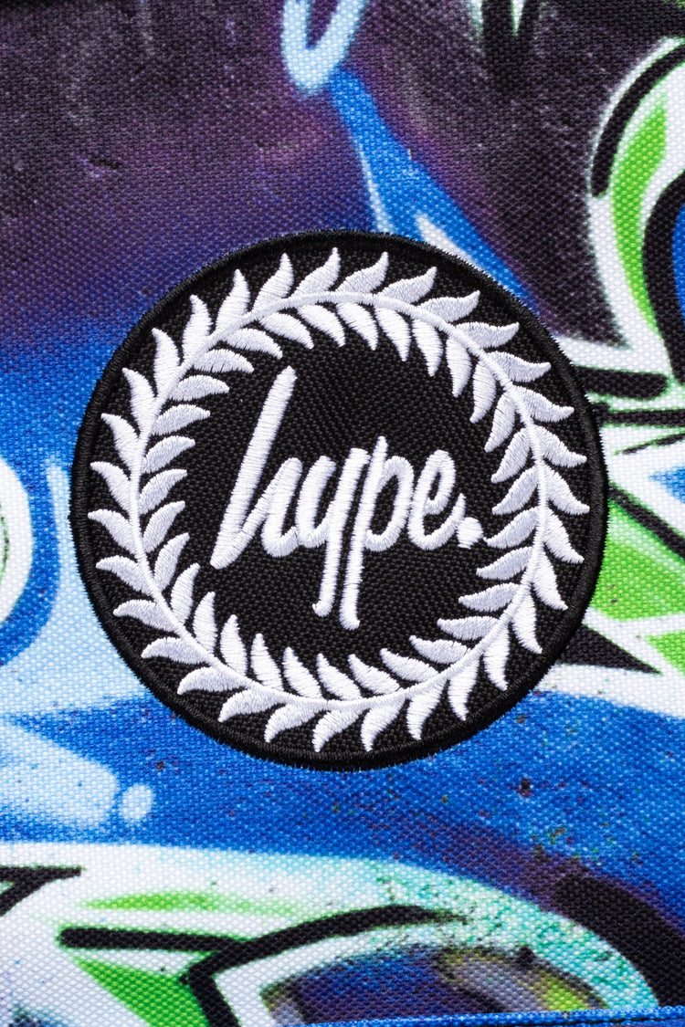 HYPE BLACK & BLUE GRAFFITI BACKPACK