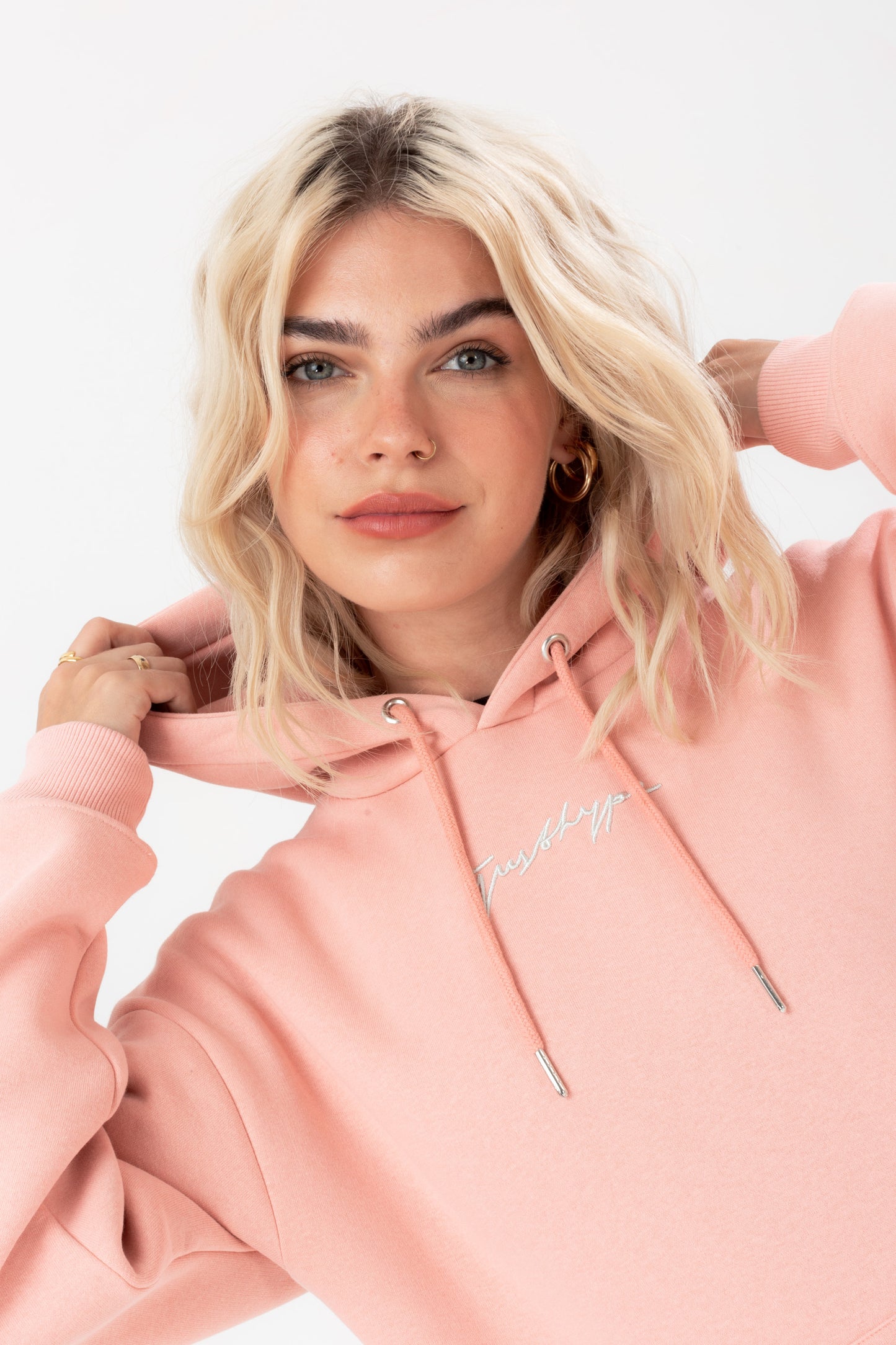 Hype Womens Blush Justhype Scribble Hoodie