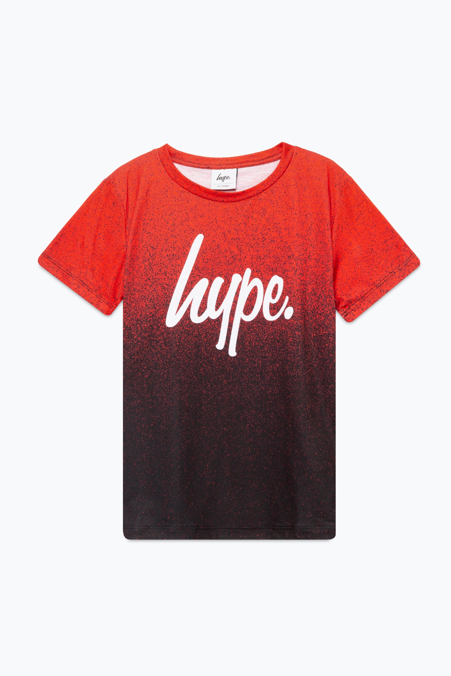 Hype Boys Red Black Fade Script T-Shirt And Joggers