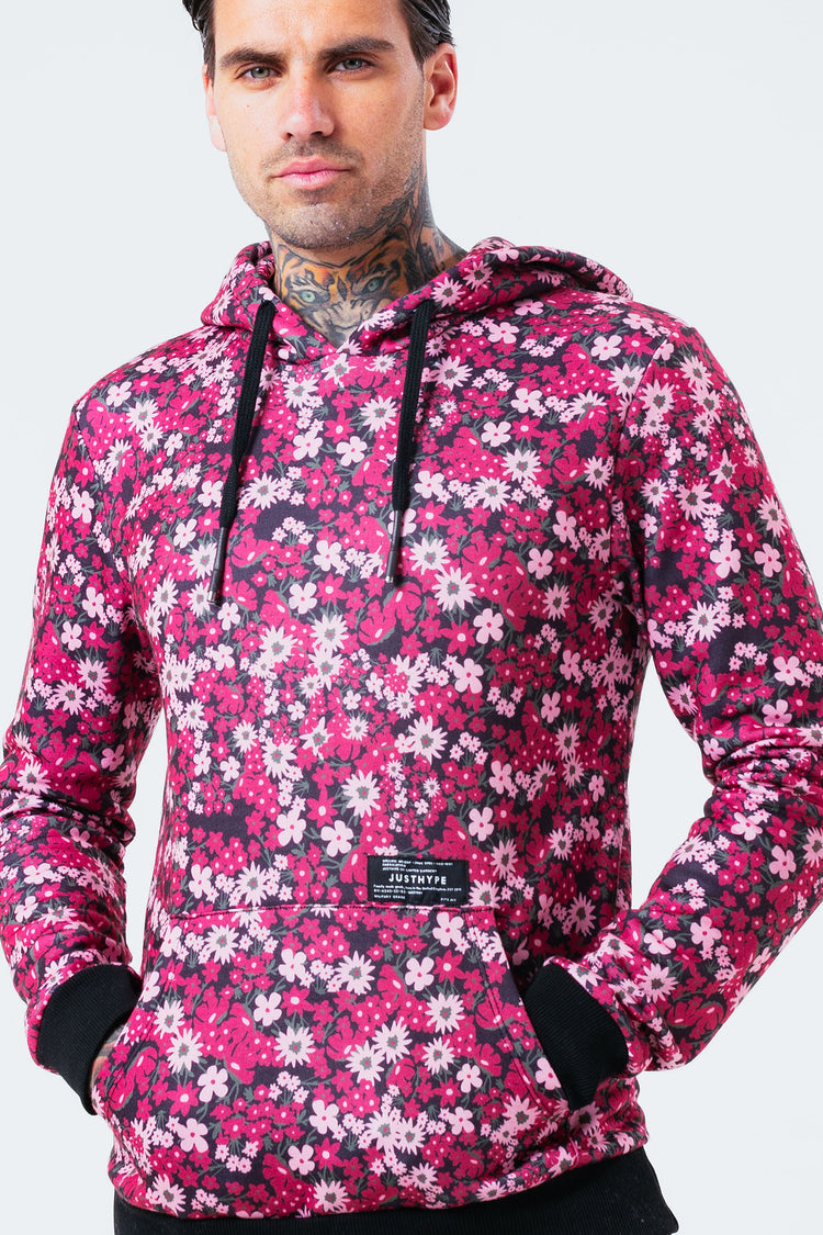 HYPE HAND FLORAL MEN'S PULLOVER HOODIE