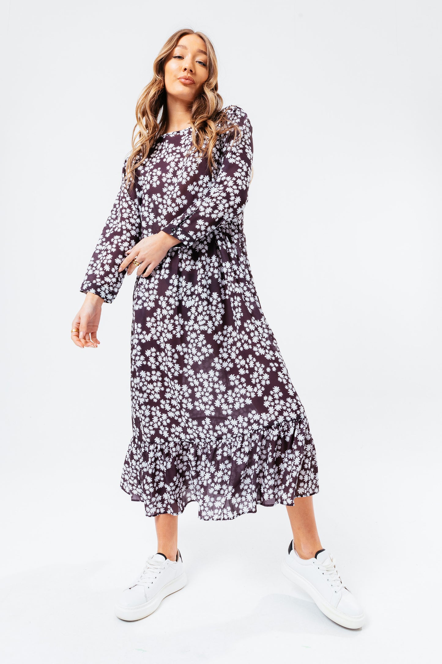 Ditsy Daisy Floral Womens Dress