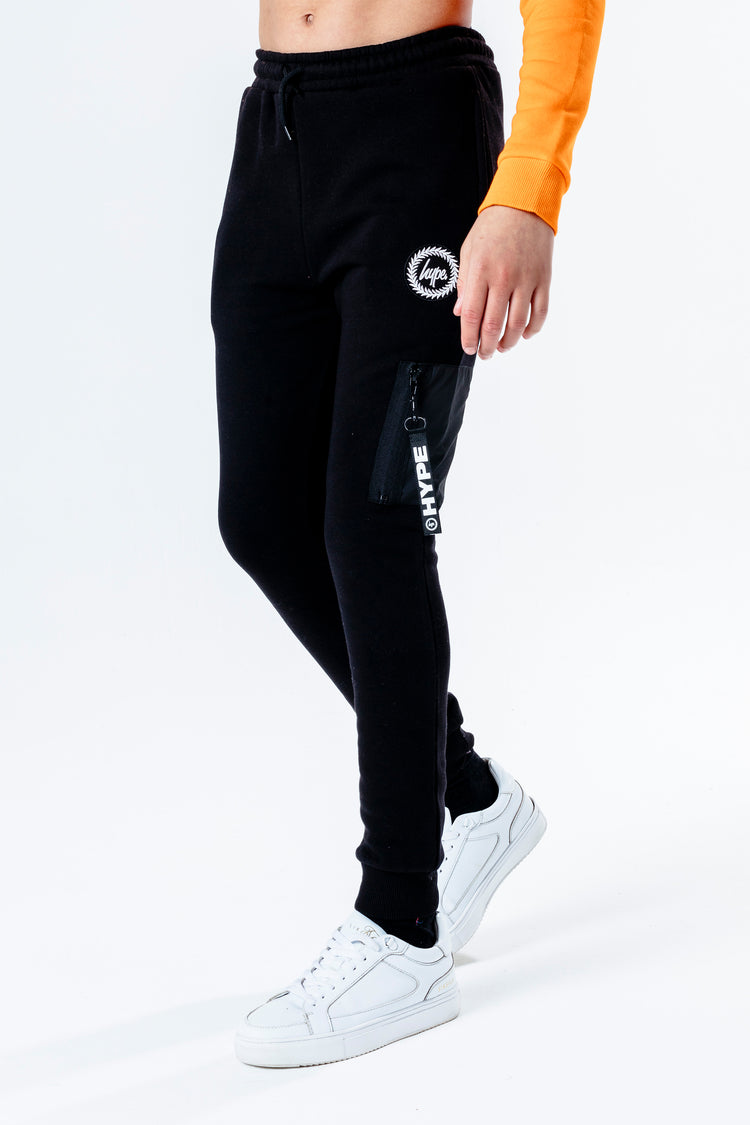 Hype Black Stealth Kids Joggers