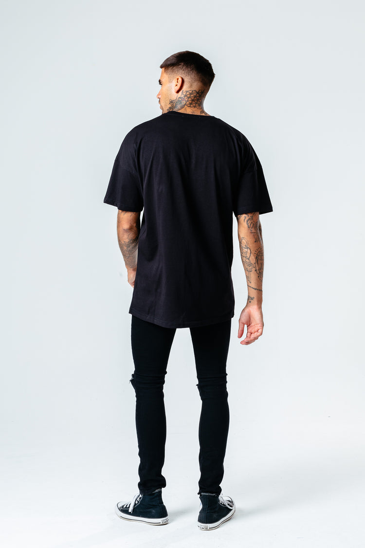 Hype Black Oversized Men'S T-Shirt