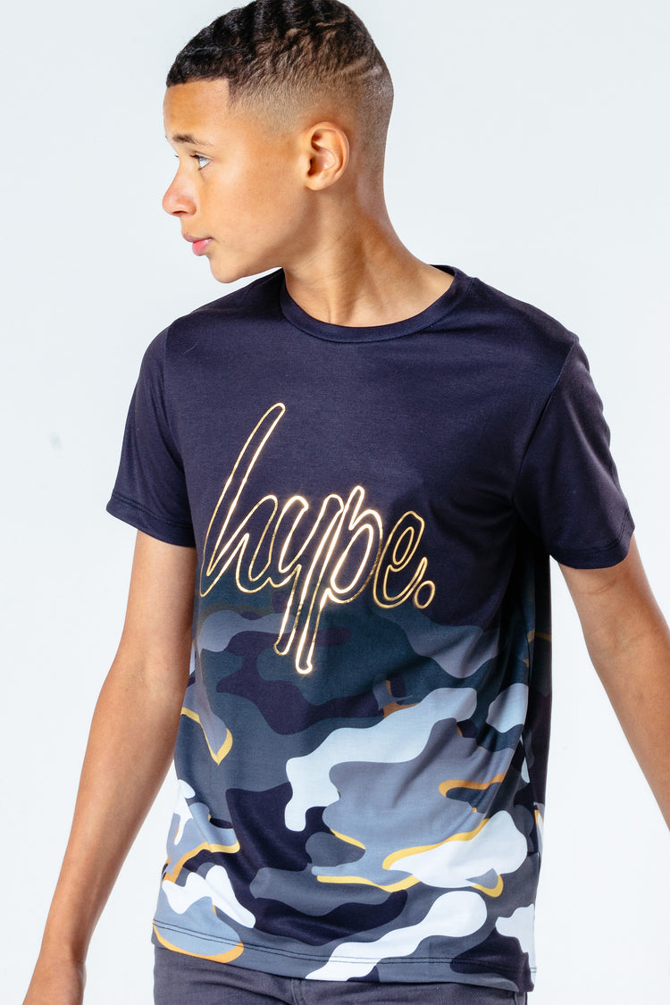 Hype Gold Line Camo Kids T-Shirt