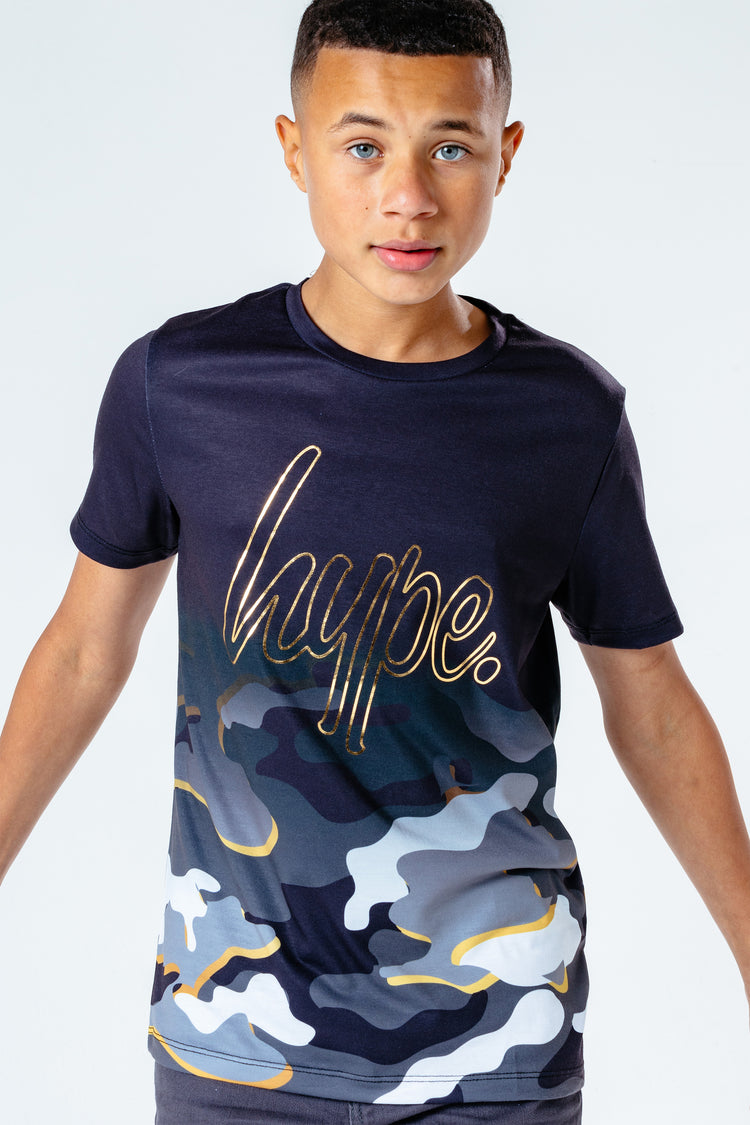 Hype Gold Line Camo Kids T-Shirt