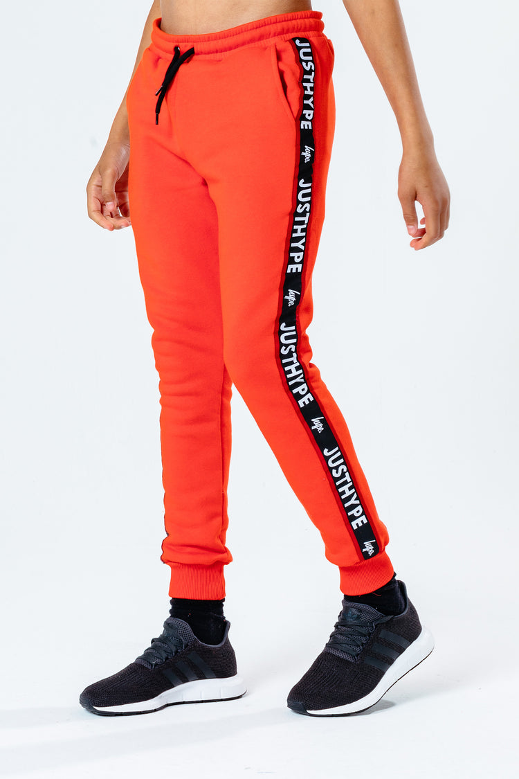 Hype Red Jh Tape Kids Joggers