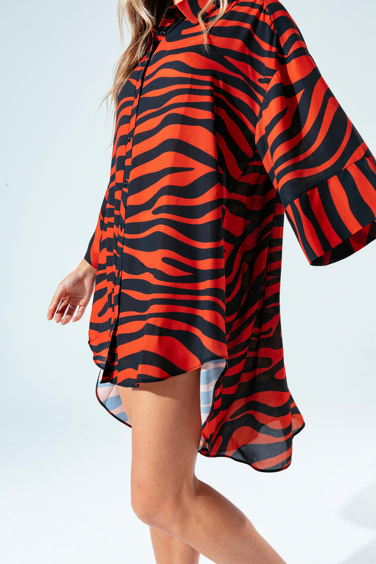 Hype Brick Tiger Women'S Oversized Shirt