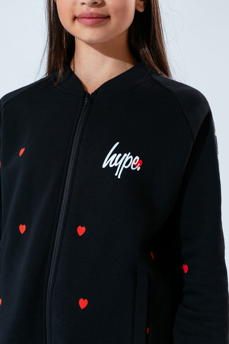 Hype Love Heart Kids Jersey Bomber Jacket