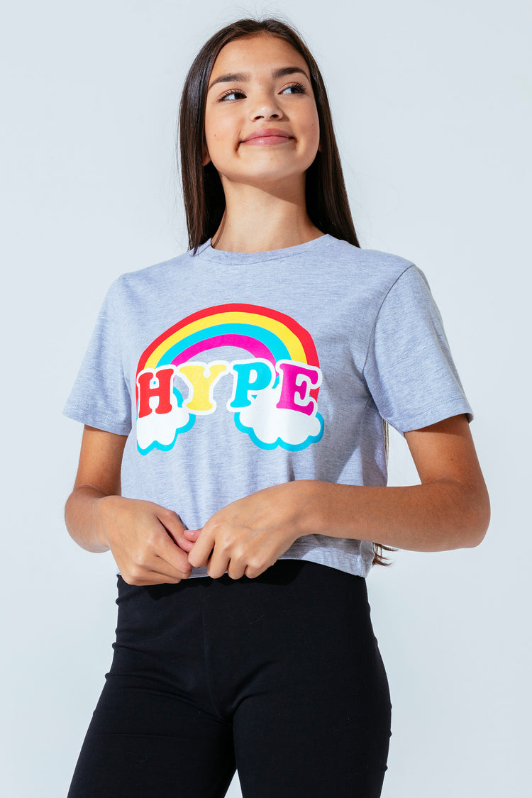 Hype Rainbow Kids Crop T-Shirt