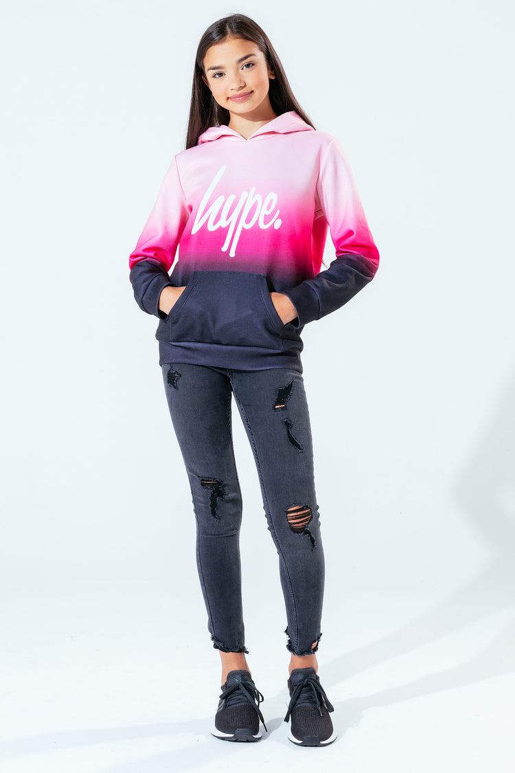 Hype Pink Fade Kids Pullover Hoodie