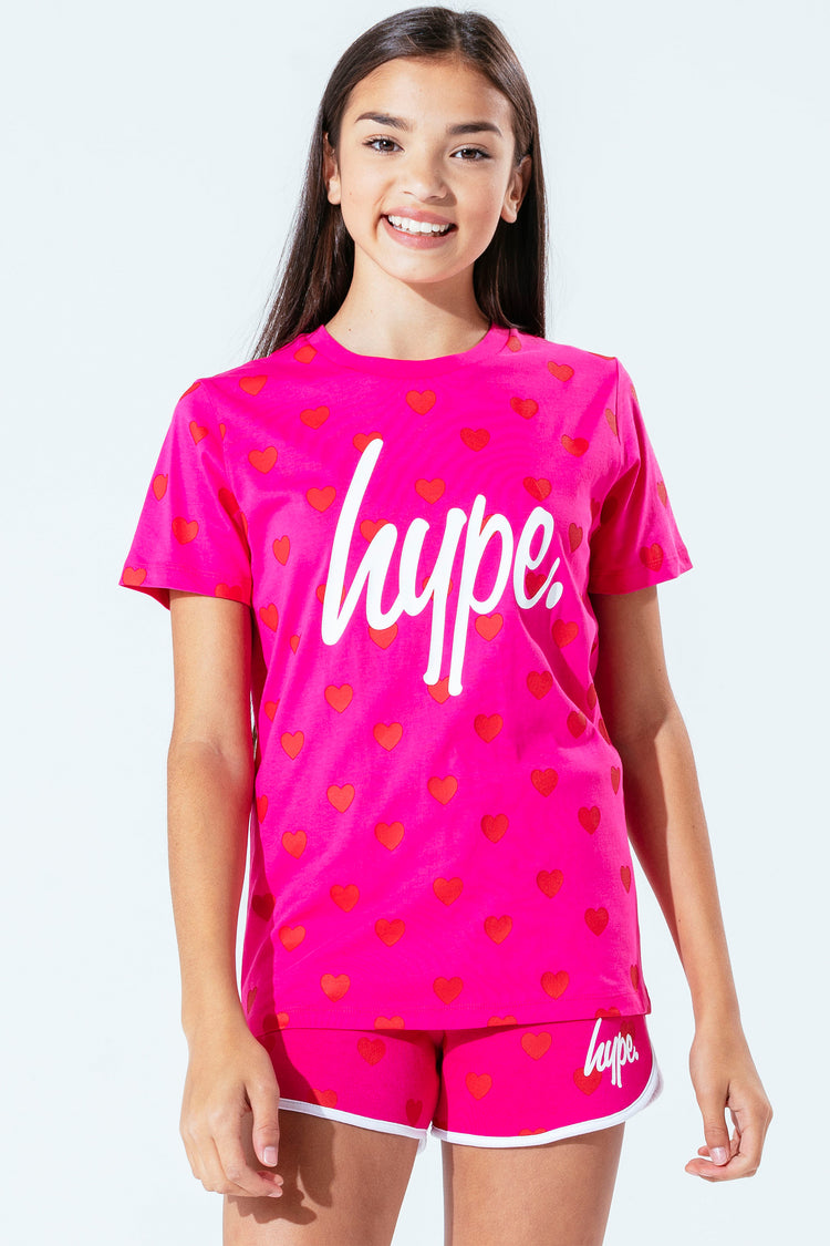 Hype Pink Heart Kids T-Shirt