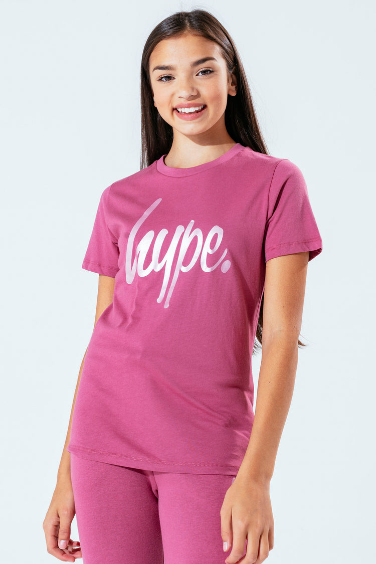 Hype Rose Gold Script Kids T-Shirt