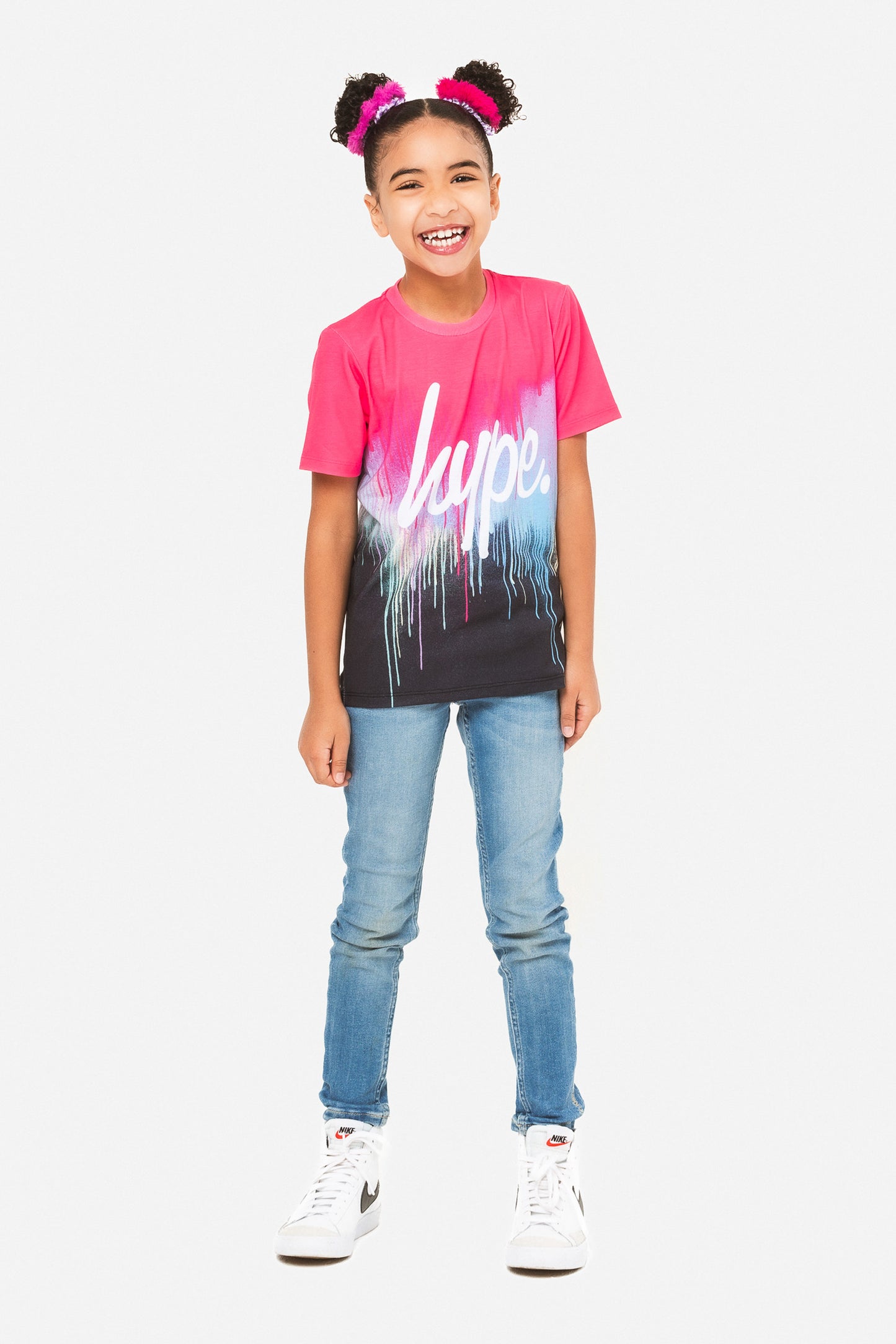 Hype Girls Pink Drip Script T-Shirt