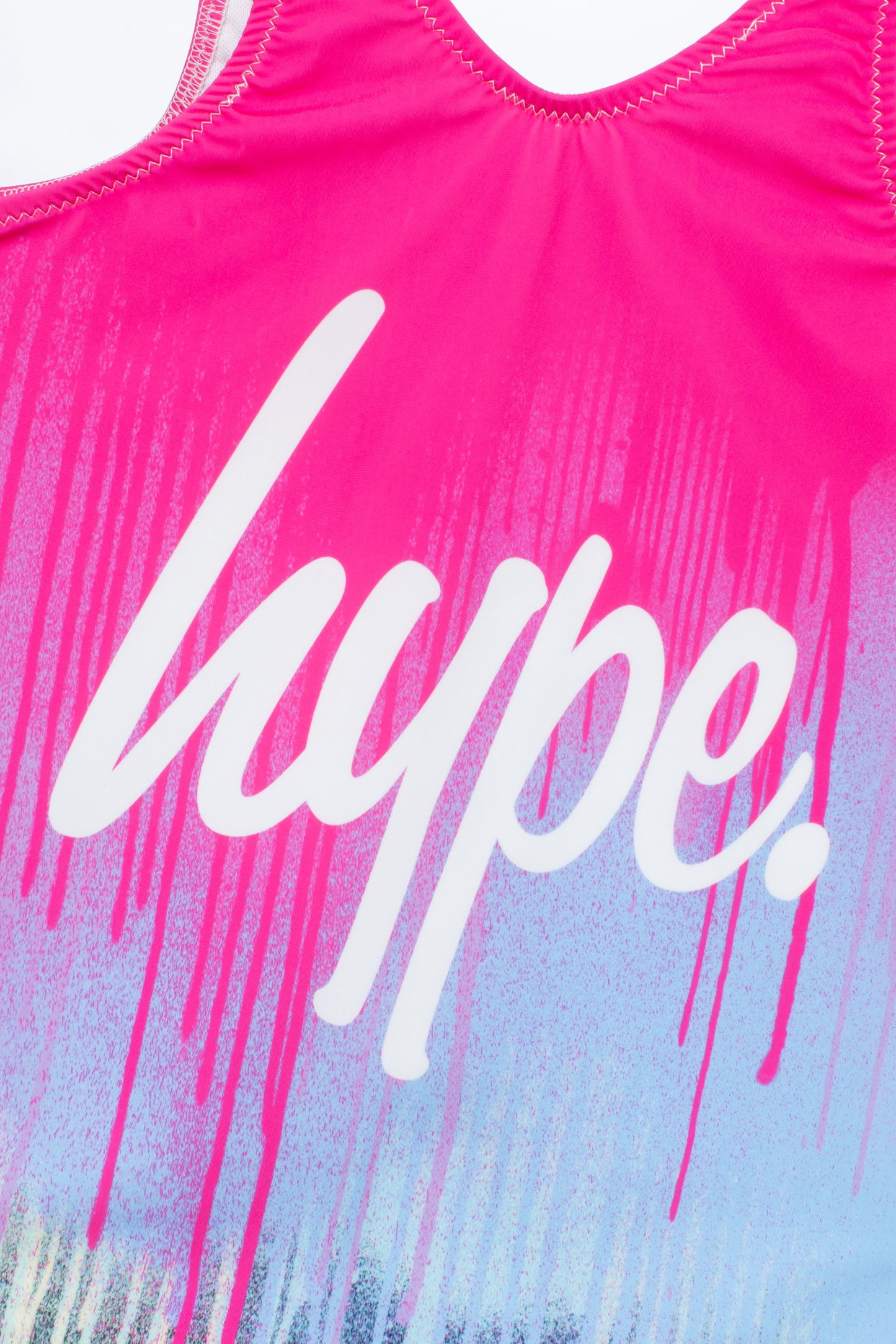 Hype Girls Pink Drip Script Swimsuit