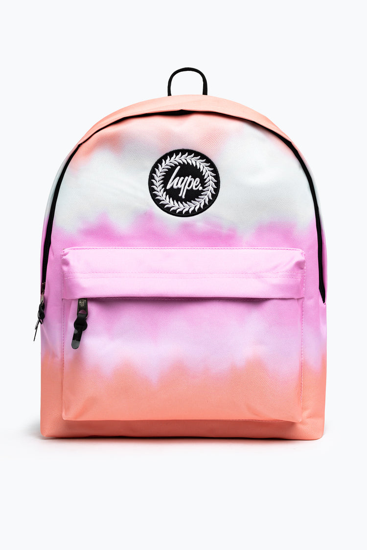 HYPE UNISEX OMBRE PEACH BLUR CREST BACKPACK