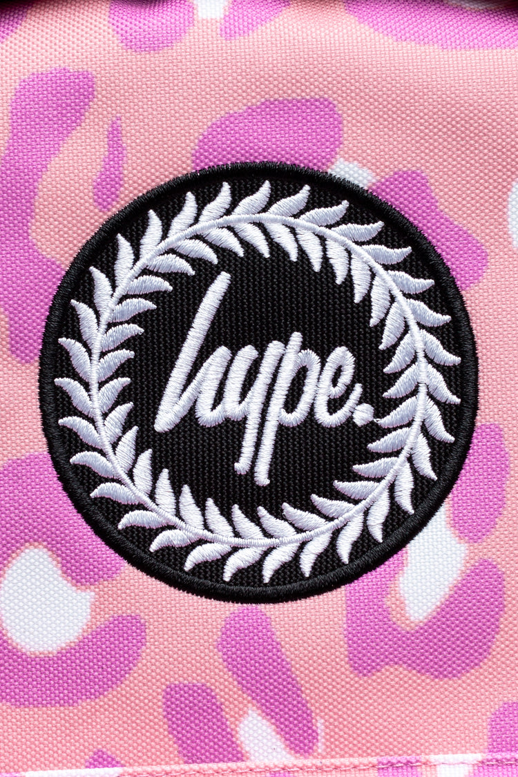 HYPE UNISEX PINK TONE ON TONE LEOPARD CREST BACKPACK