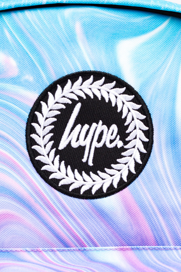 HYPE UNISEX TEAL PURPLE MARBLE CREST BACKPACK