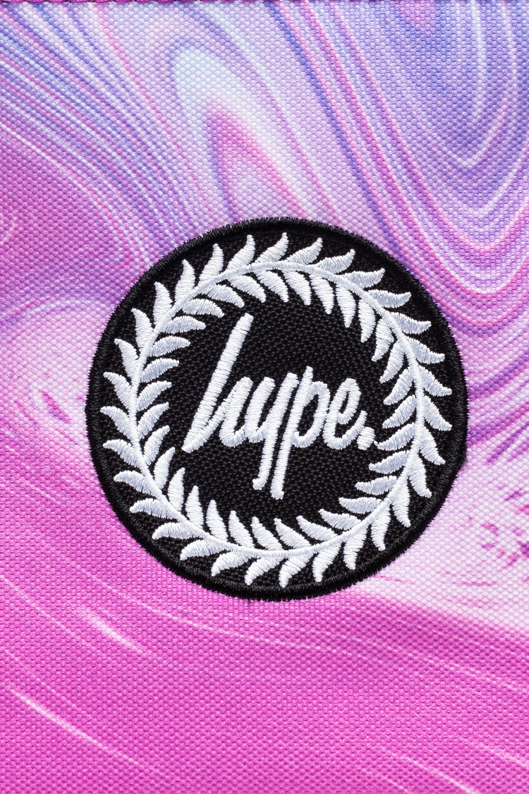 HYPE UNISEX TEAL PURPLE MARBLE CREST LUNCHBOX