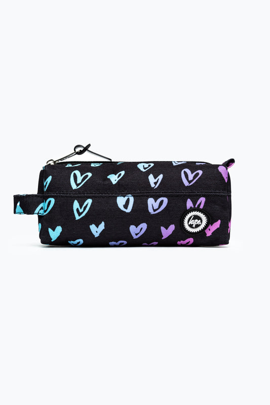 Hype Scribble Heart Pink Crest Pencil Case