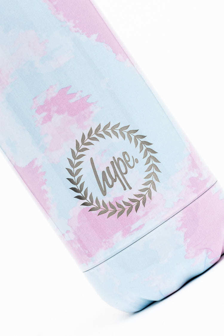 HYPE UNISEX SPLODGE TIE DYE BLUE AND LILAC CREST BOTTLE