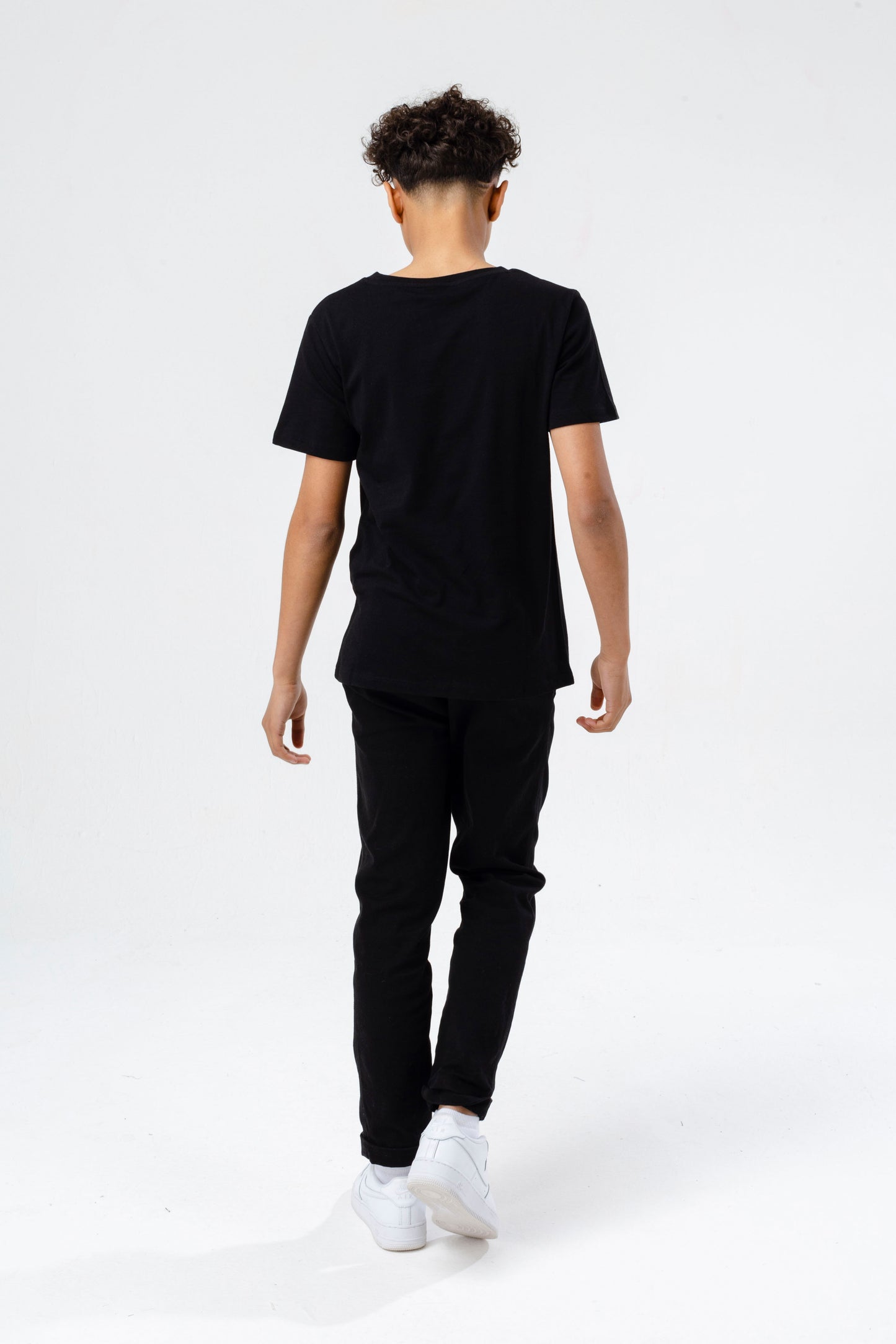 Hype Boys Black Metallic Script T-Shirt