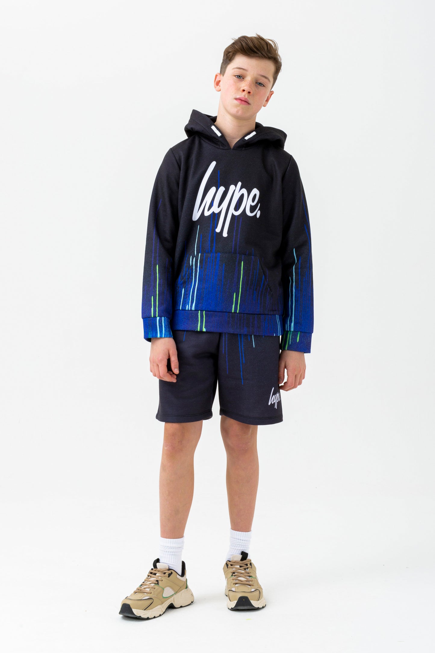 Hype Boys Black Pacific Drips Script Hoodie