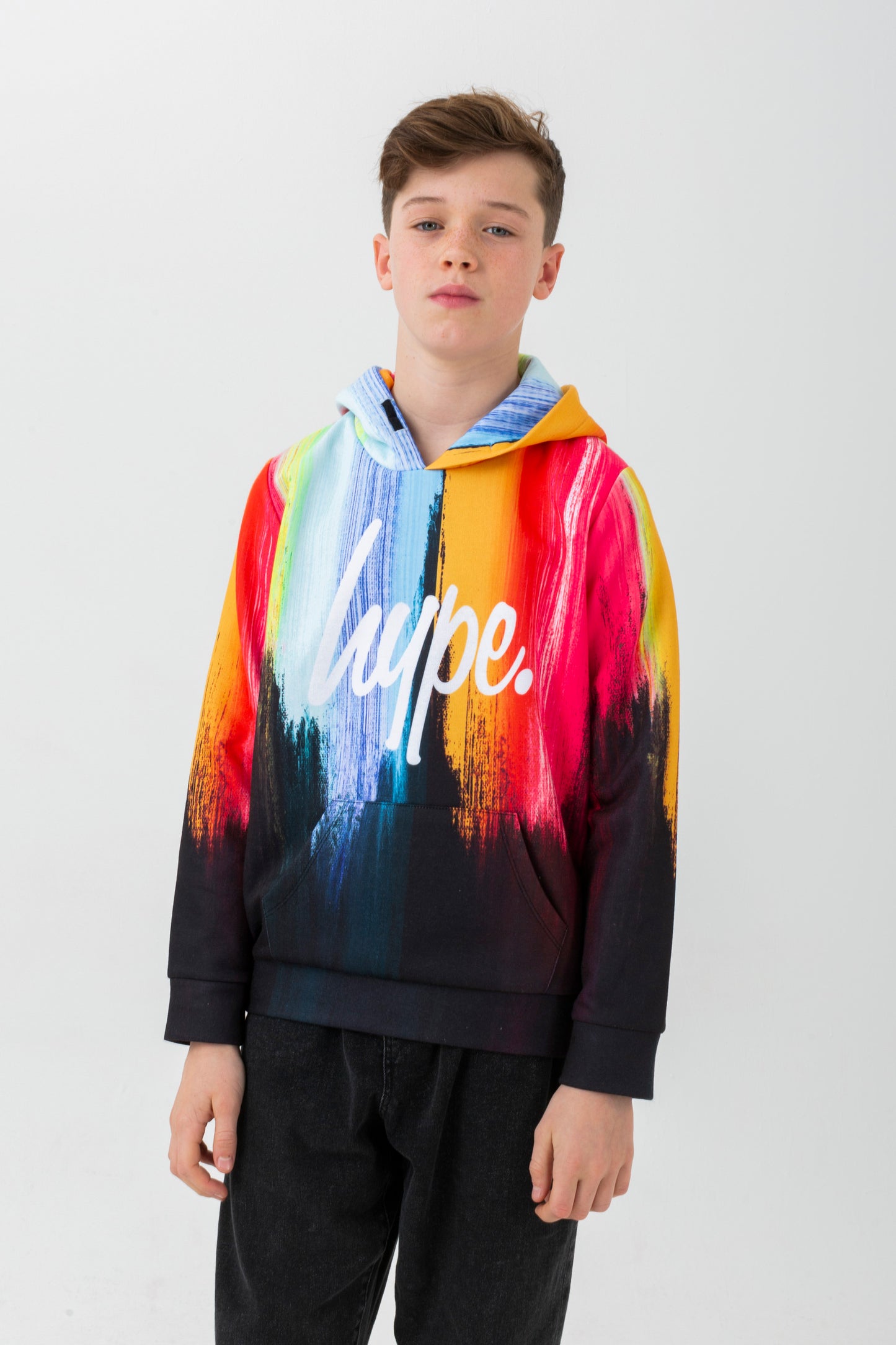 Hype Boys Red Canvas Script Hoodie