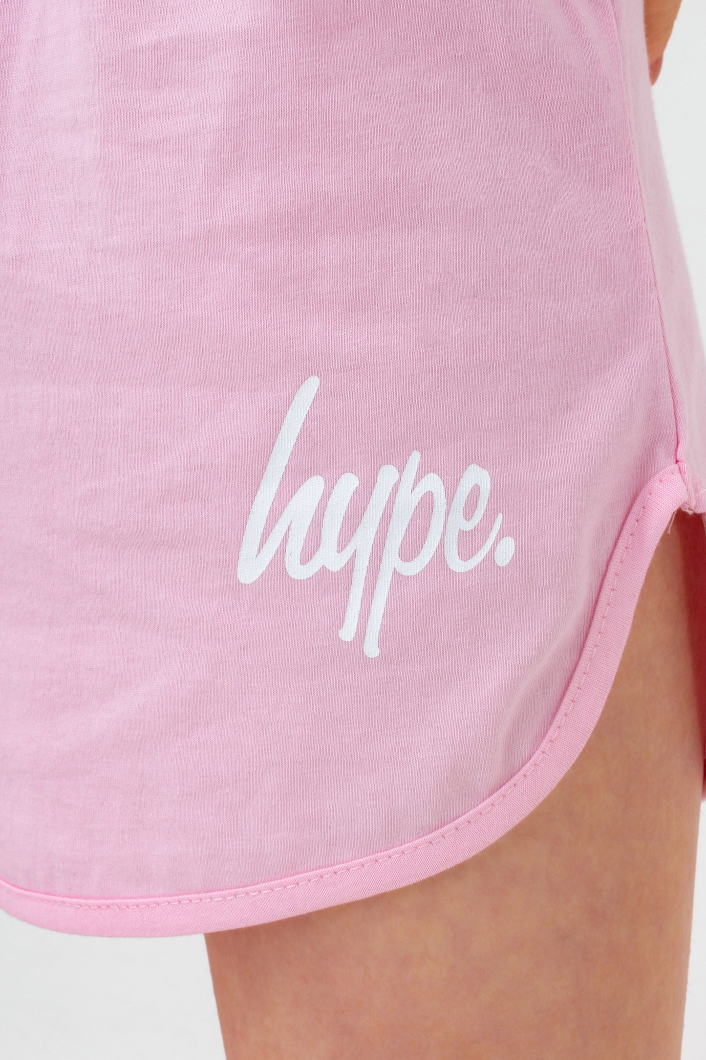 Hype Girls Pink Script Runner Shorts