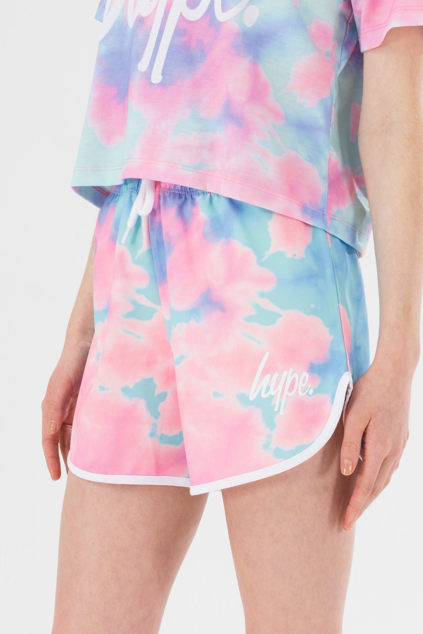 Hype Girls Multi Dream Smudge Script Running Shorts