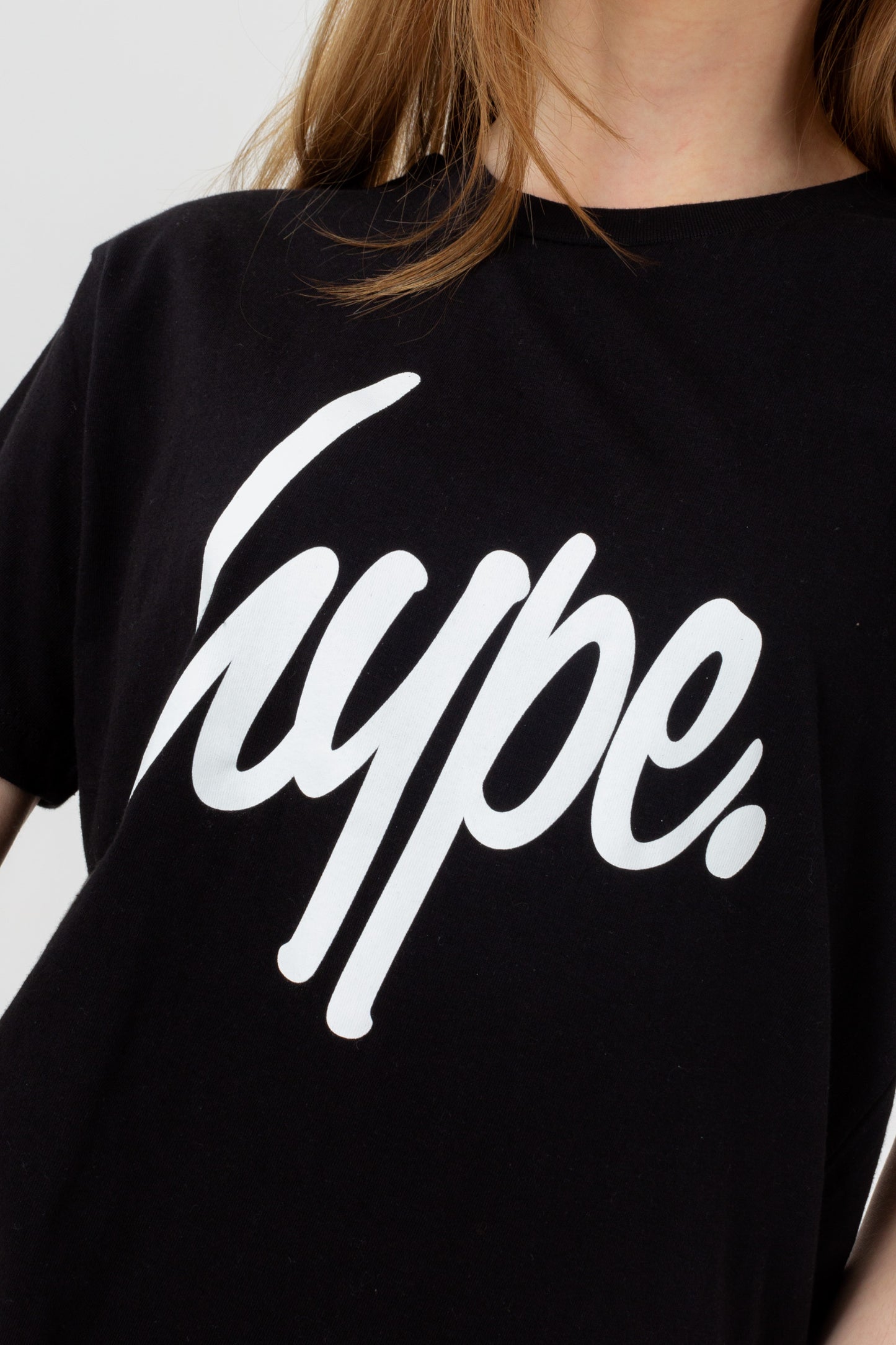 Hype Girls Black Script Tee And Shorts Set