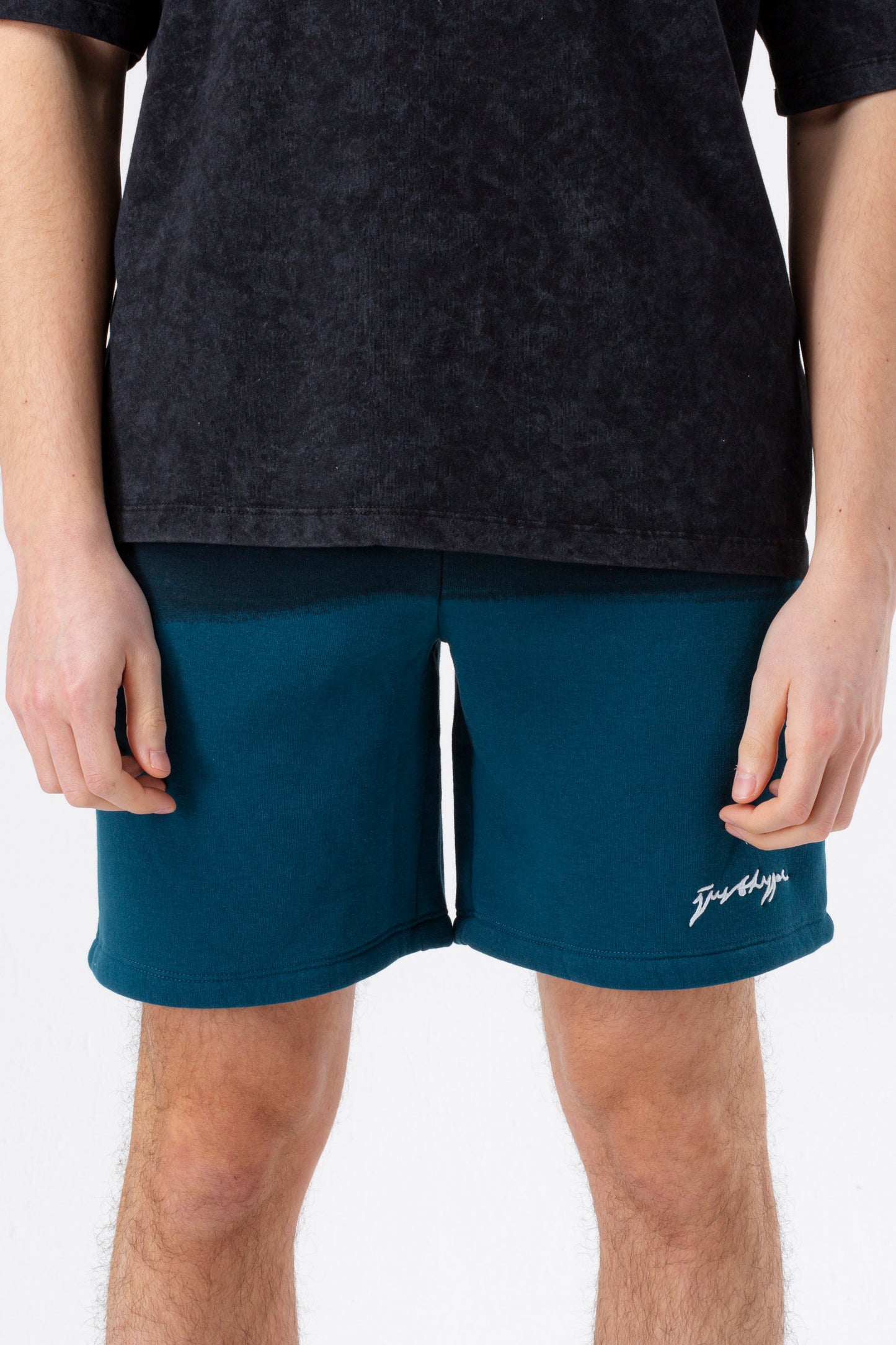 Hype Mens Teal Fade Scribble Shorts