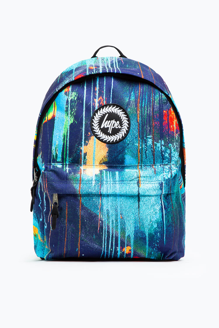 HYPE UNISEX TURQUOISE SPRAY DRIPS CREST BACKPACK