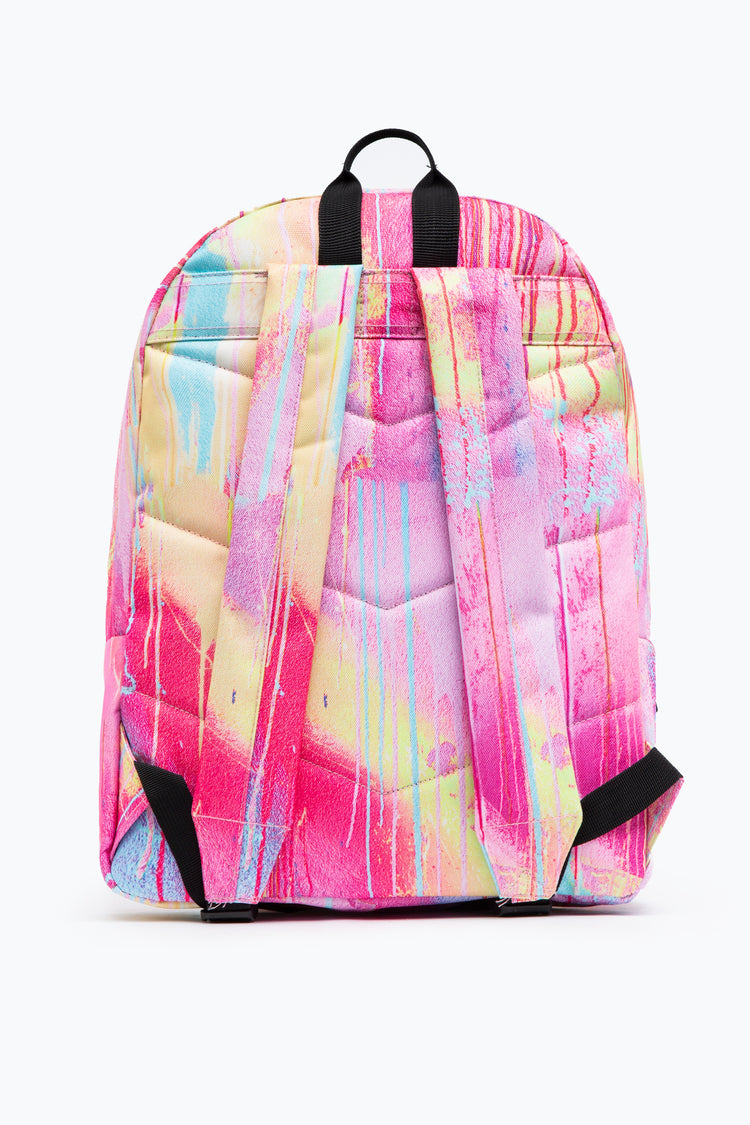 HYPE UNISEX PINK SPRAY DRIPS CREST BACKPACK