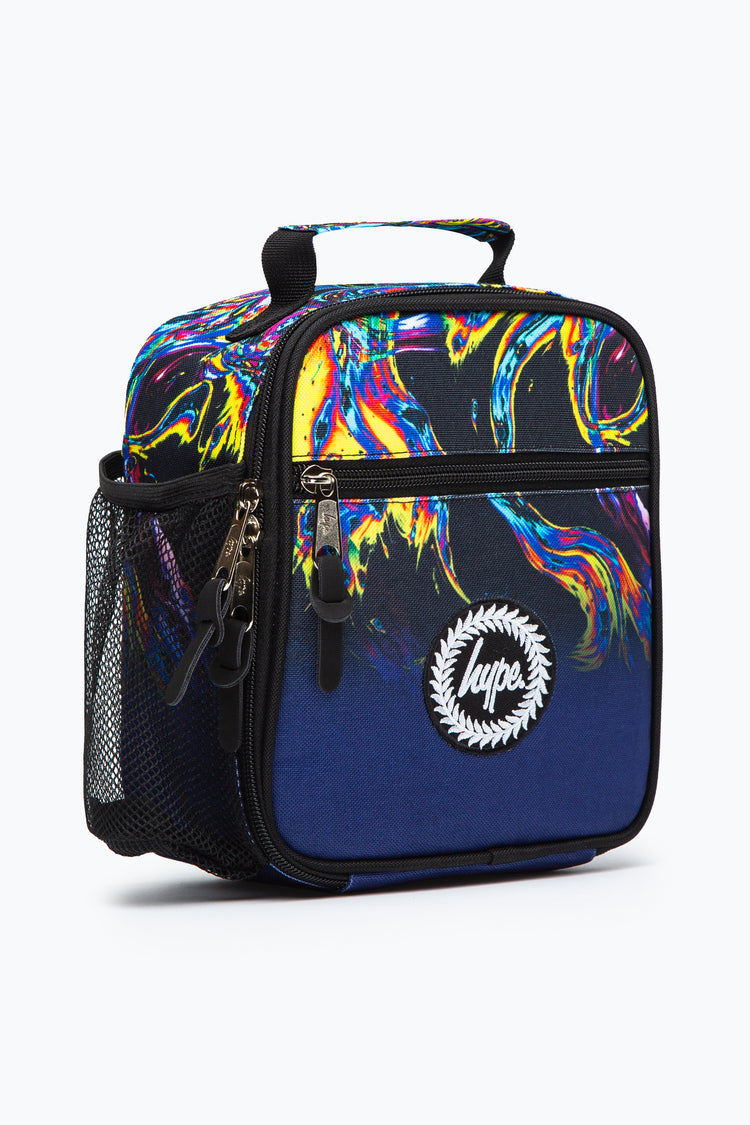 HYPE UNISEX NAVY MARBLE FADE CREST LUNCHBOX