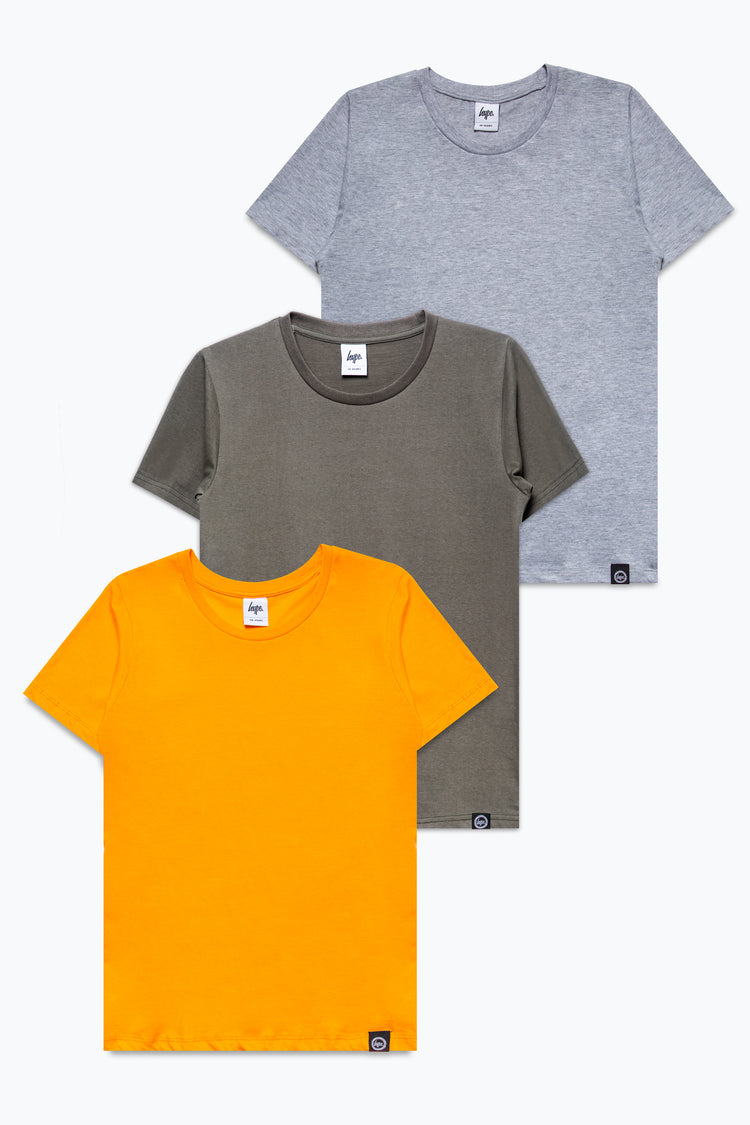 HYPE MILITARY 3 PACK BOYS T-SHIRTS