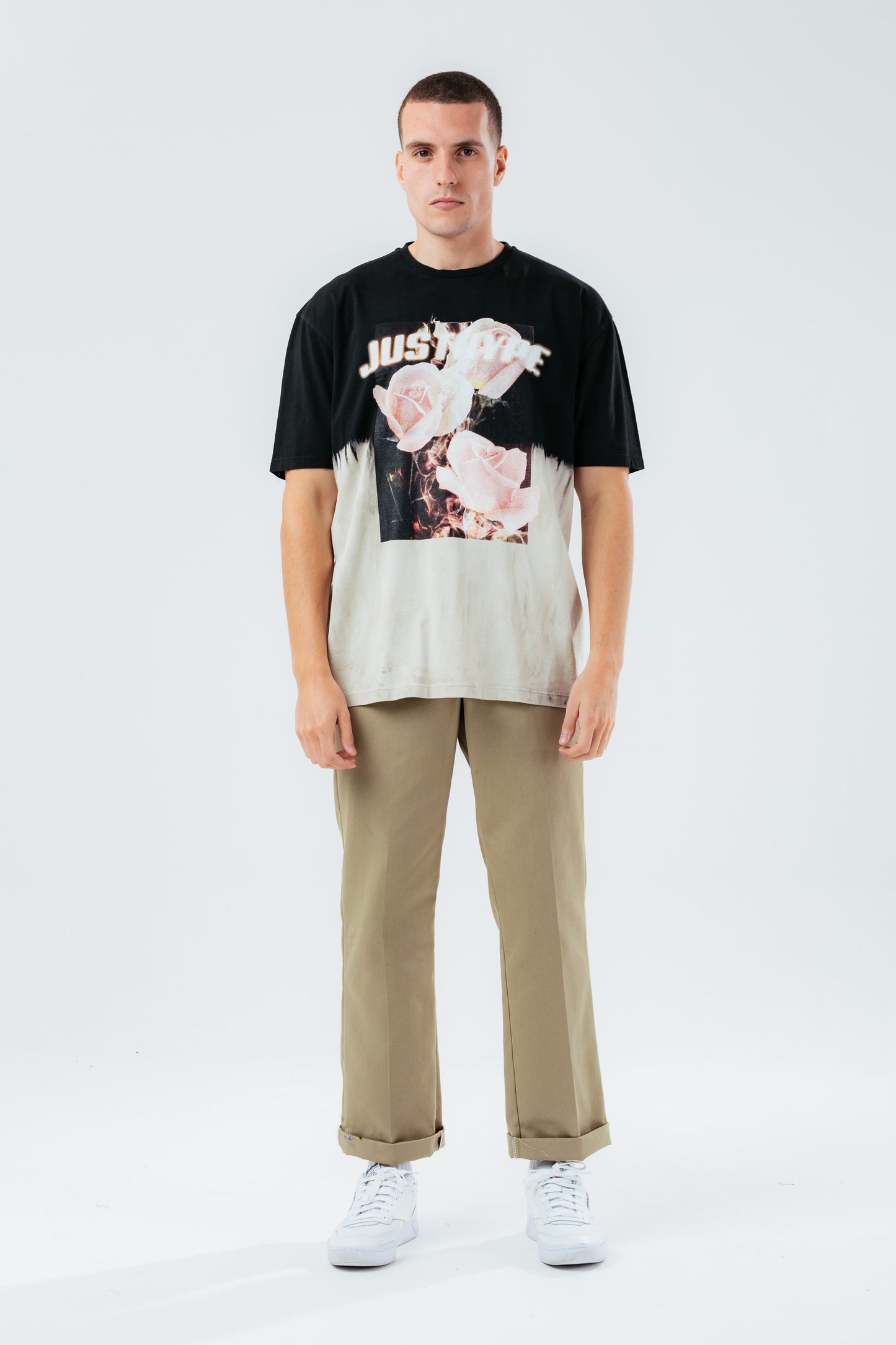 Hype Rose Fire Oversized Men'S T-Shirt