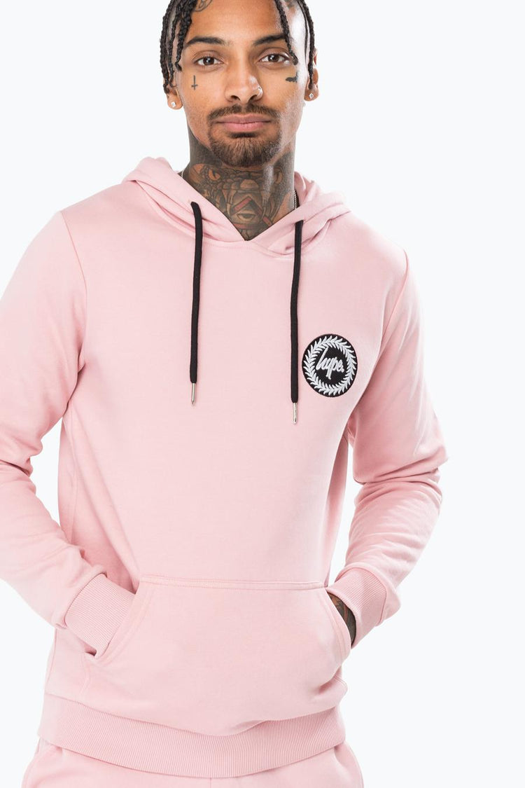 HYPE PINK CREST MENS PULLOVER HOODIE